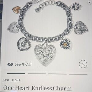 🆕♥️ NWT Brighton One Heart Charm Bracelet